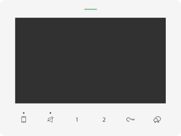 Preview: EV-7G-WS 7" Monitor in Weiß Touchscreen Bildspeicher WiFi Glasfront SIP Weiterleitung auf`s Smartphone unterstüzt Onvif IP Kameras Preview: EV-7G-WS 7-Zoll Weißer Innenmonitor mit Glasoberfläche, WLAN, Touchscreen und PIP-Funktion, kompatibel mit EV Türsprechanlagen. Monitor ausgeschaltet.